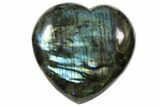 Flashy Polished Labradorite Heart - Madagascar #126694-1